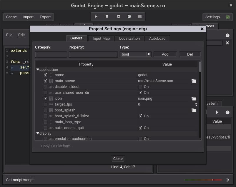 godot-settings